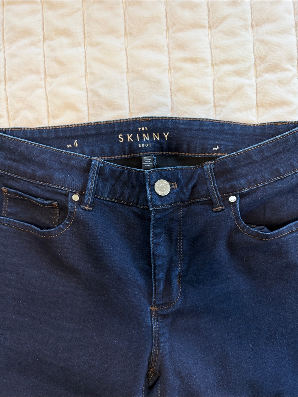 White House Black Market Dark Blue Skinny Boot Jeans